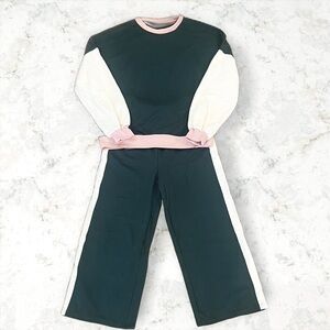 Elegant Women's Pink and White Track Suit